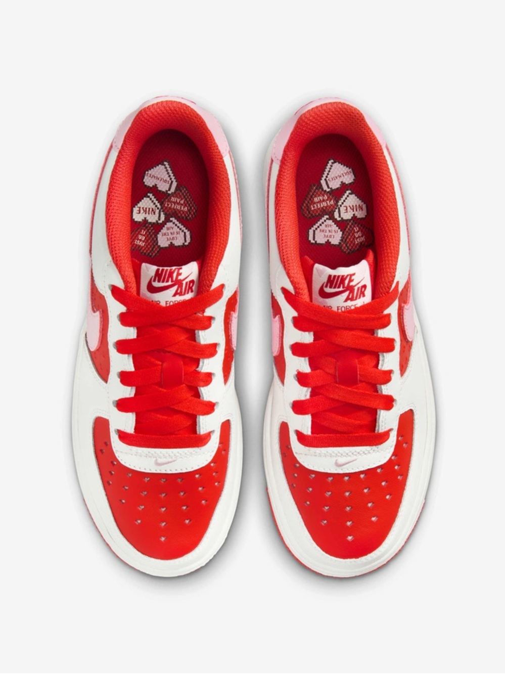 💕HTF NIKE AIR FORCE 1 VALENTINE’S DAY LIMITED EDITION SNEAKERS 5.5 Y 7 38 EU - Picture 5 of 15